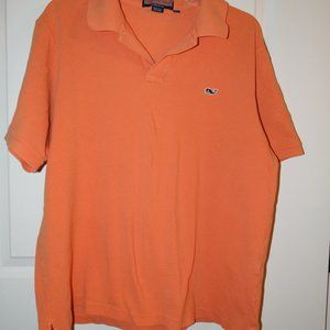 Men's Vineyard Vines Large Polo Shirt Coral/Orange